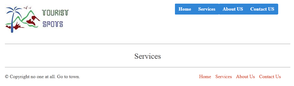 Gumby Tourist Spot Website Service Page Layout