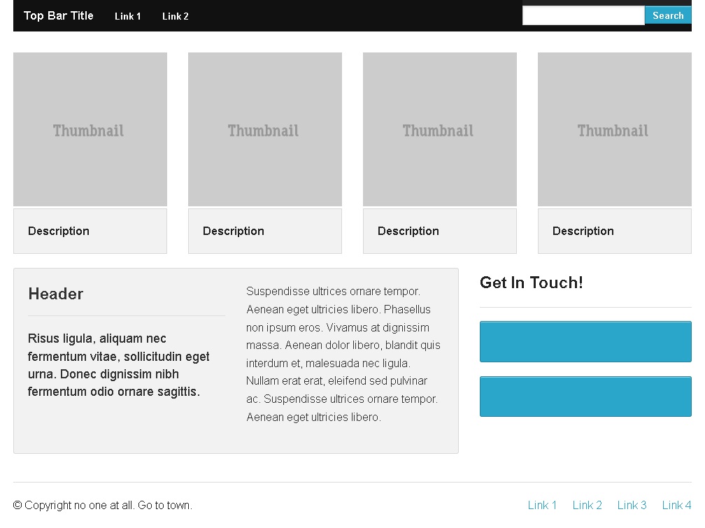 Zurb Foundation Framework - Game Site Layout 1