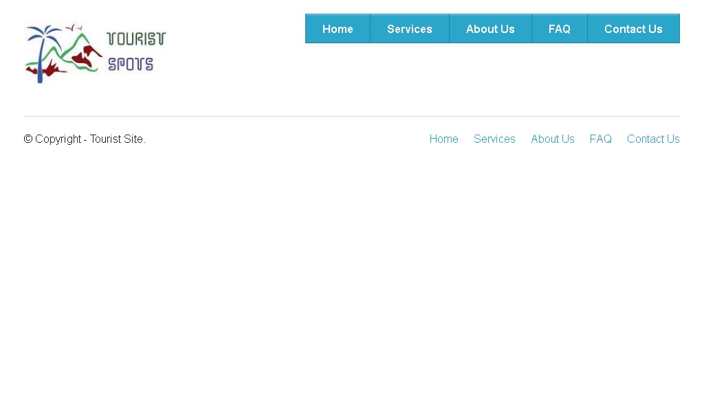 Zurb Foundation Framework Example - Tourist Spot Faq Page Layout